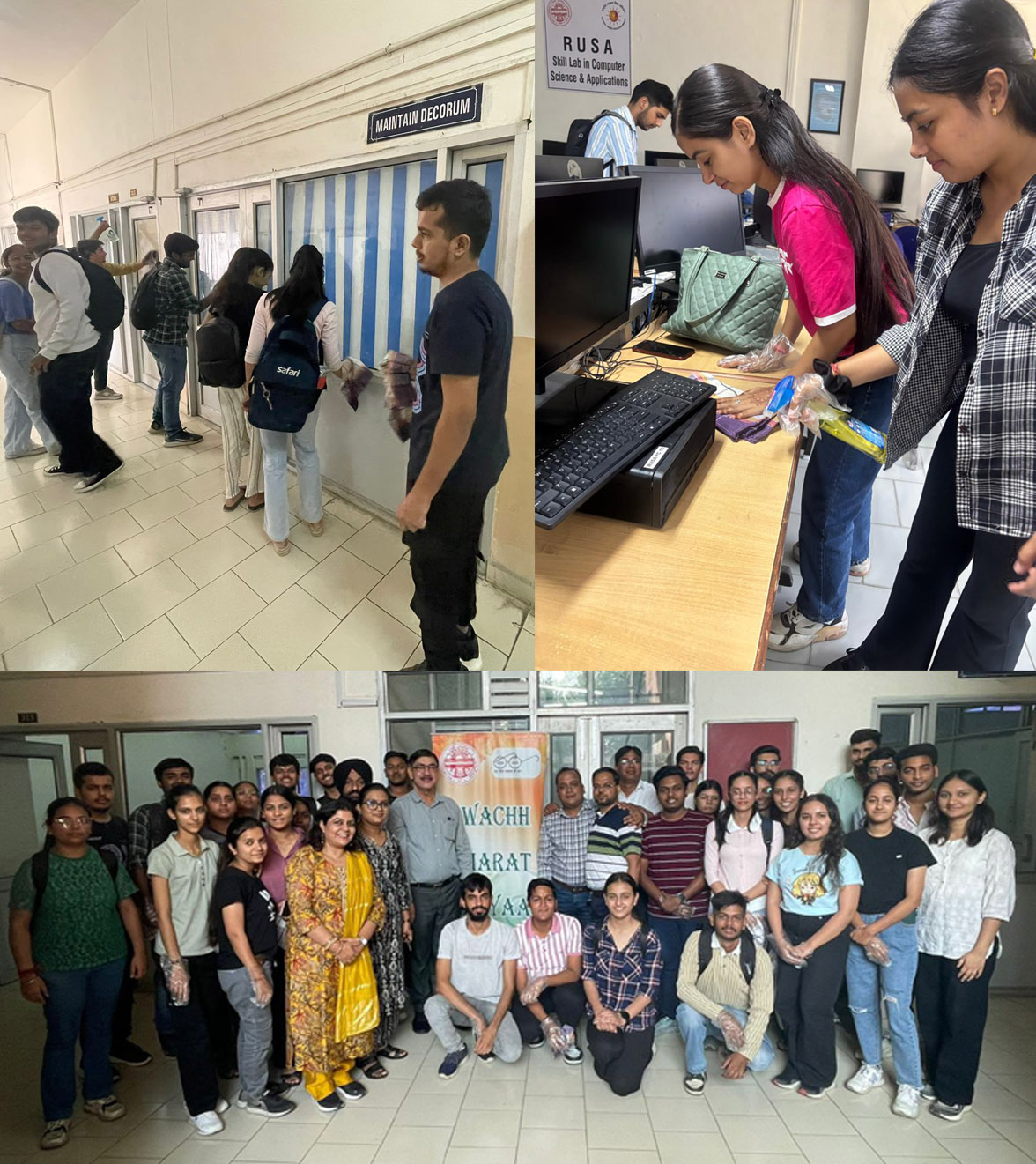 Cleanliness and Awareness Drive at the Department of Computer Science and Applications, Panjab University 